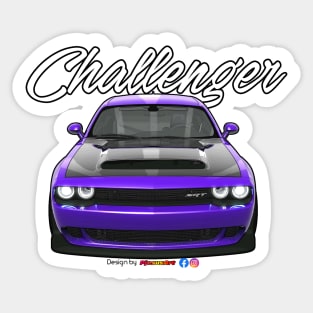 Challenger SRT Puple by pjesusart Sticker